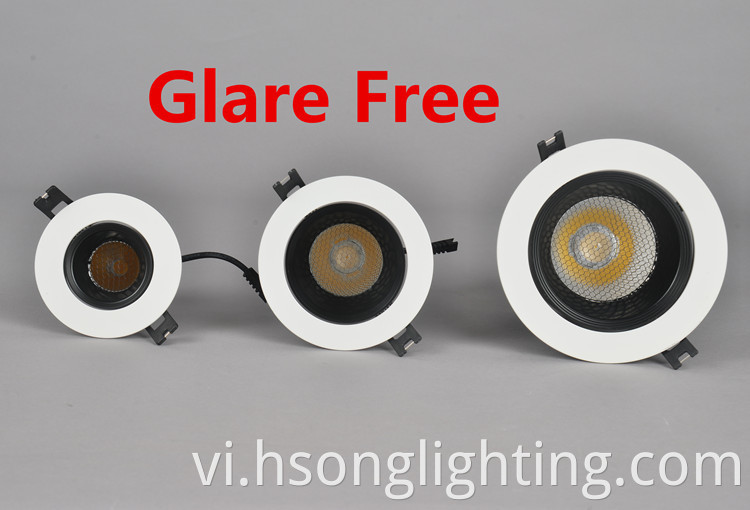 Thiết kế mới chất lượng hàng đầu 12W LED Downlight chống chói với ánh sáng chiếu sáng của tổ ong để chiếu sáng trong nhà